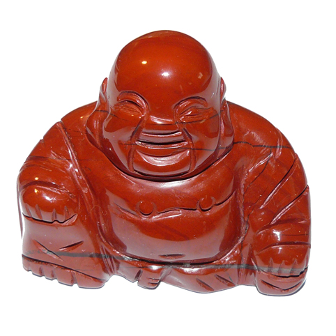 Buda sonriente feng shui jaspe rojo